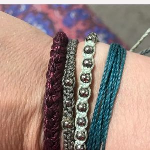Maroon braided pura vida bracelet